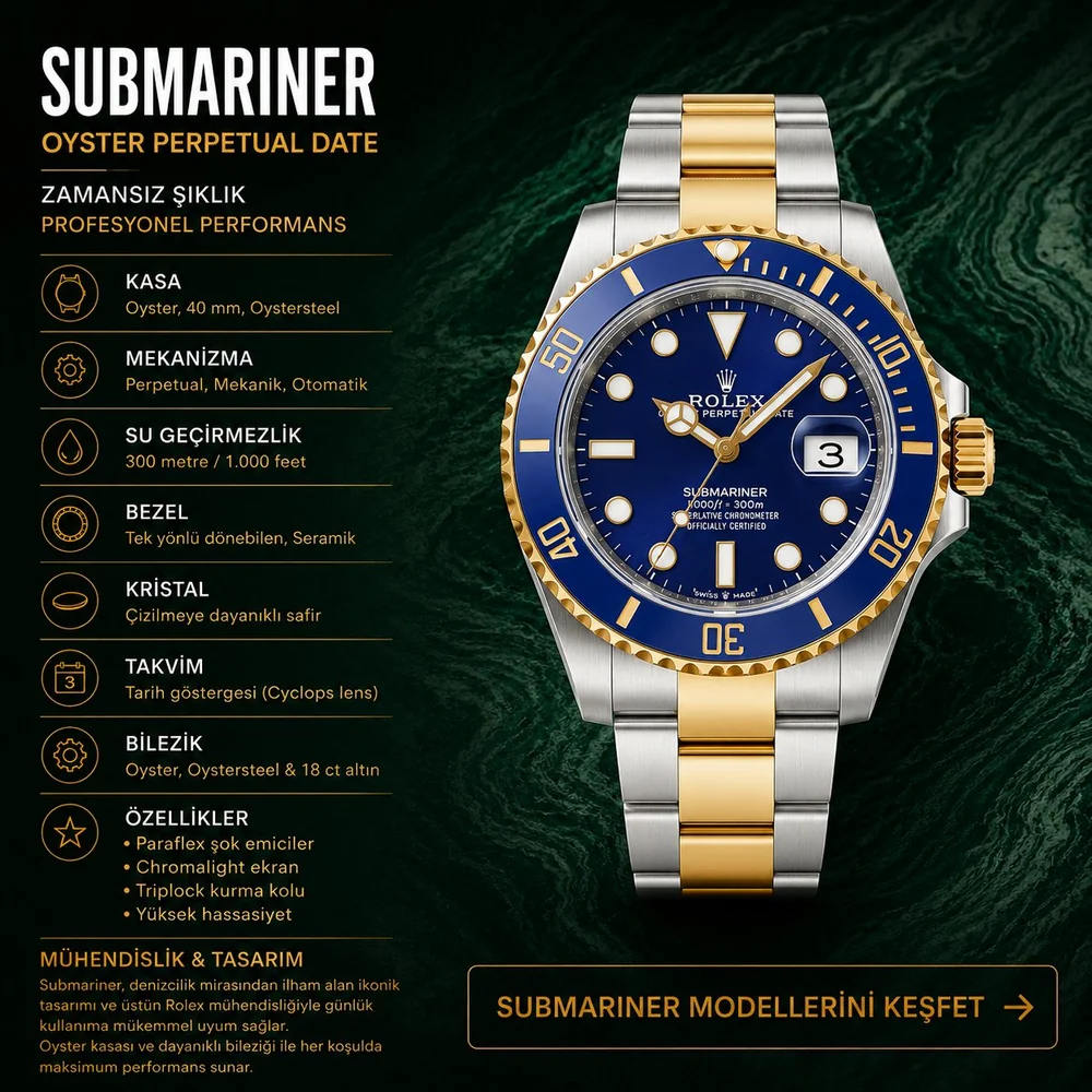Rolex Submariner eta saat modelleri - Vipetasaat