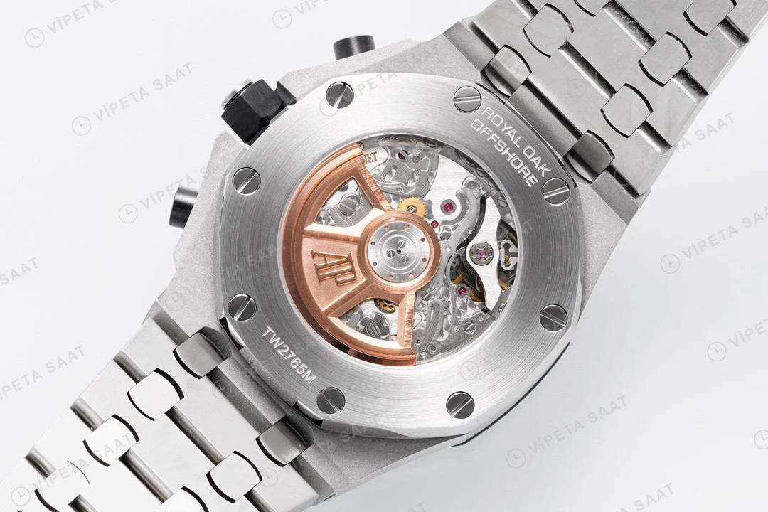 Audemars Piguet Black Dial Silver Chronograph 44mm ETA Saat detay 9