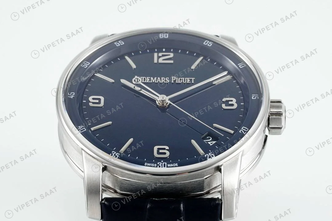 Audemars Piguet Code 11.59 Mavi Kadran 15210bc 41mm Aps Factory 4302 Super Clone ETA Saat detay 5