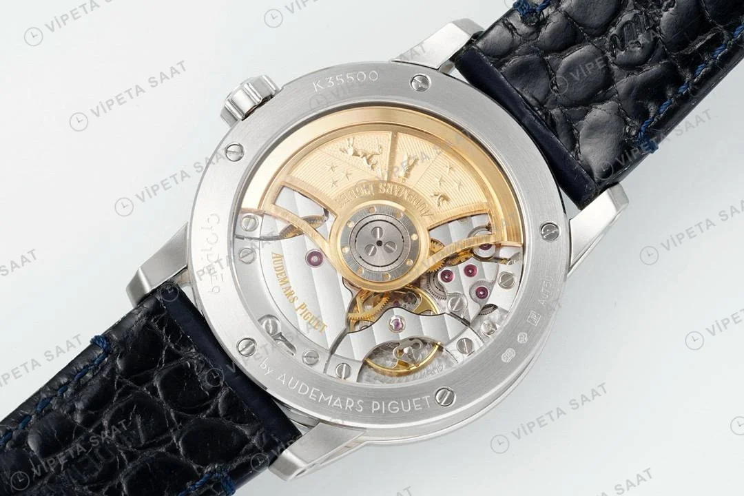 Audemars Piguet Code 11.59 Mavi Kadran 15210bc 41mm Aps Factory 4302 Super Clone ETA Saat detay 7