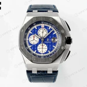 Audemars Piguet Royal Blue Chronograph 44 ETA Saat karşıdan görünüm