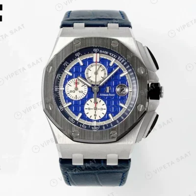 Audemars Piguet Royal Blue Chronograph 44 ETA Saat karşıdan görünüm