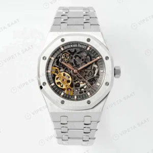 Audemars Piguet Royal Oak 15407 İskelet Çelik 41mm Super Clone ETA Saat karşıdan görünüm