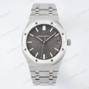 Audemars Piguet Royal Oak 15500 Gri Kadran Çelik 41mm Super Clone ETA Saat karşıdan görünüm