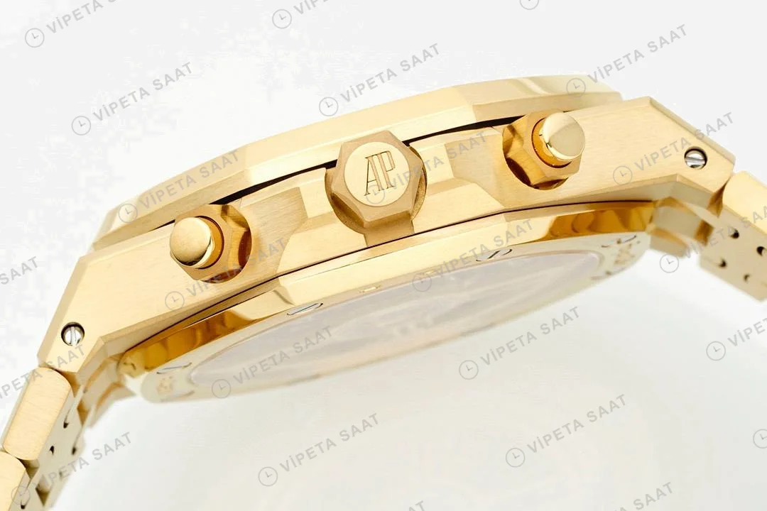Audemars Piguet Royal Oak 26240ba Siyah Kenar Gold Kadran Aps Factory 4401 Super Clone ETA Saat detay 8