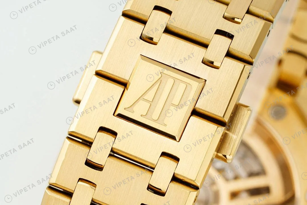 Audemars Piguet Royal Oak 26240ba Siyah Kenar Gold Kadran Aps Factory 4401 Super Clone ETA Saat detay 9