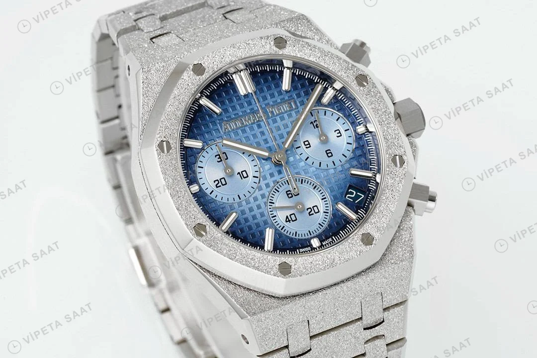 Audemars Piguet Royal Oak 26240bc Mavi Kadran Aps Factory 4401 Super Clone ETA Saat detay 4