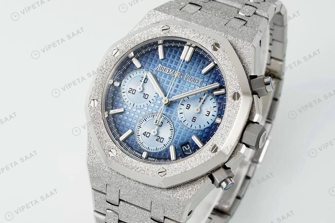 Audemars Piguet Royal Oak 26240bc Mavi Kadran Aps Factory 4401 Super Clone ETA Saat detay 5