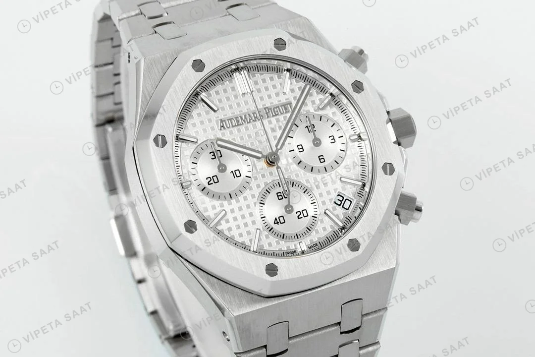 Audemars Piguet Royal Oak 26240st Damalı Kadran Aps Factory 4401 Super Clone ETA Saat detay 3