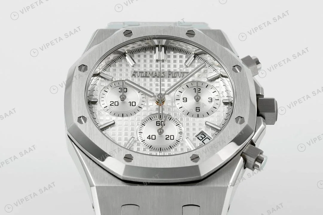 Audemars Piguet Royal Oak 26240st Damalı Kadran Aps Factory 4401 Super Clone ETA Saat detay 4