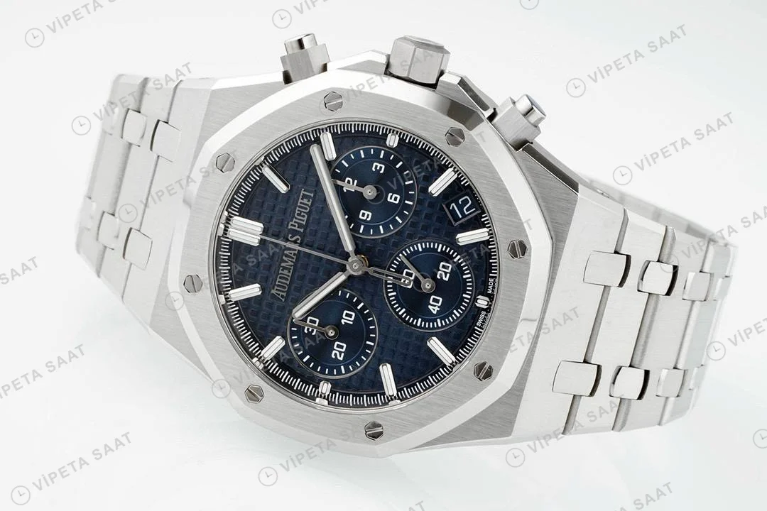 Audemars Piguet Royal Oak 26240st Mavi Kadran Aps Factory 4401 Super Clone ETA Saat detay 6