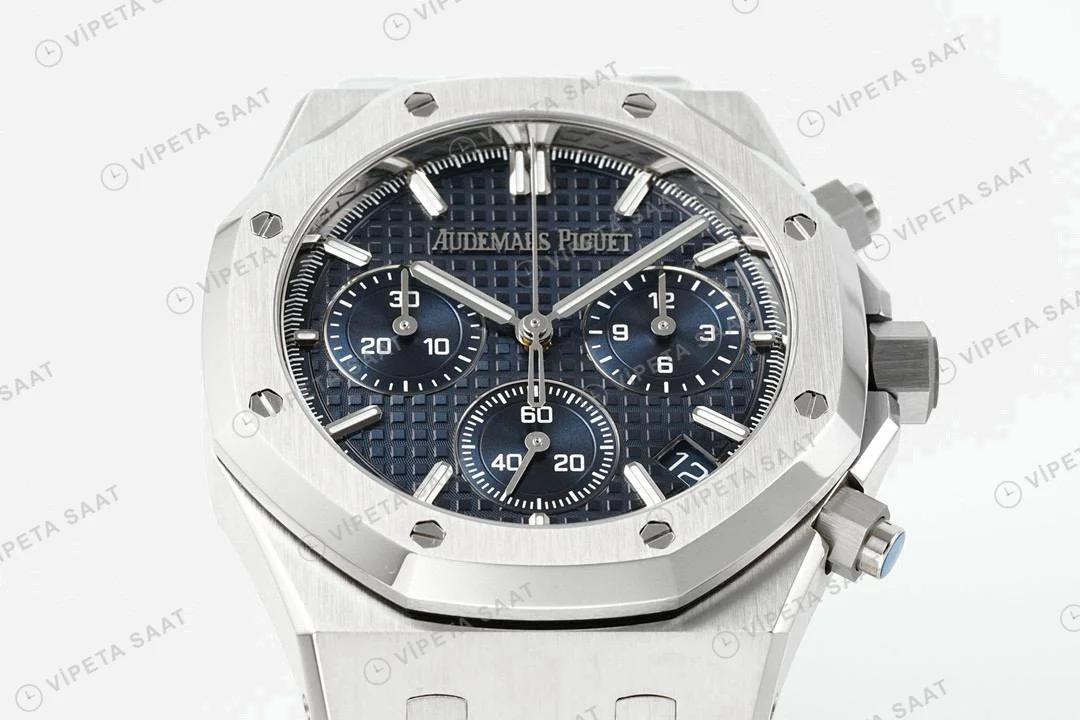 Audemars Piguet Royal Oak 26240st Mavi Kadran Aps Factory 4401 Super Clone ETA Saat detay 7