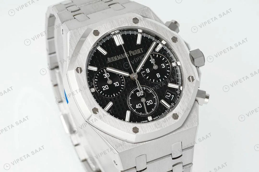 Audemars Piguet Royal Oak 26240st Siyah Kadran Aps Factory 4401 Super Clone ETA Saat detay 10