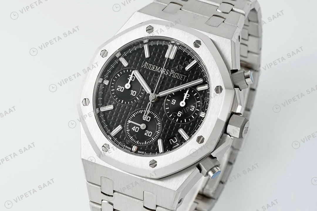 Audemars Piguet Royal Oak 26240st Siyah Kadran Aps Factory 4401 Super Clone ETA Saat detay 5
