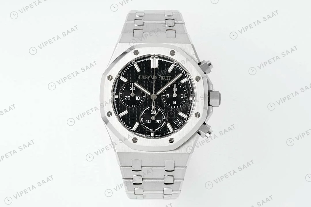 Audemars Piguet Royal Oak 26240st Siyah Kadran Aps Factory 4401 Super Clone ETA Saat detay 7