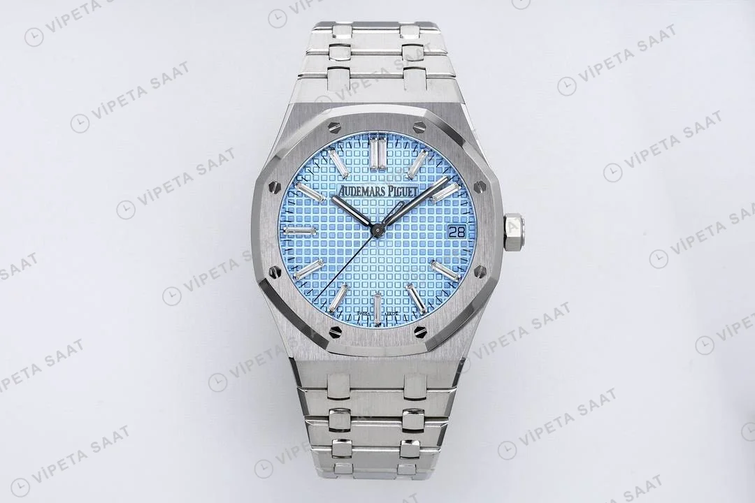 Audemars Piguet Royal Oak 41 Ice Blue 15510bc Super Clone ETA Saat yan görünüm