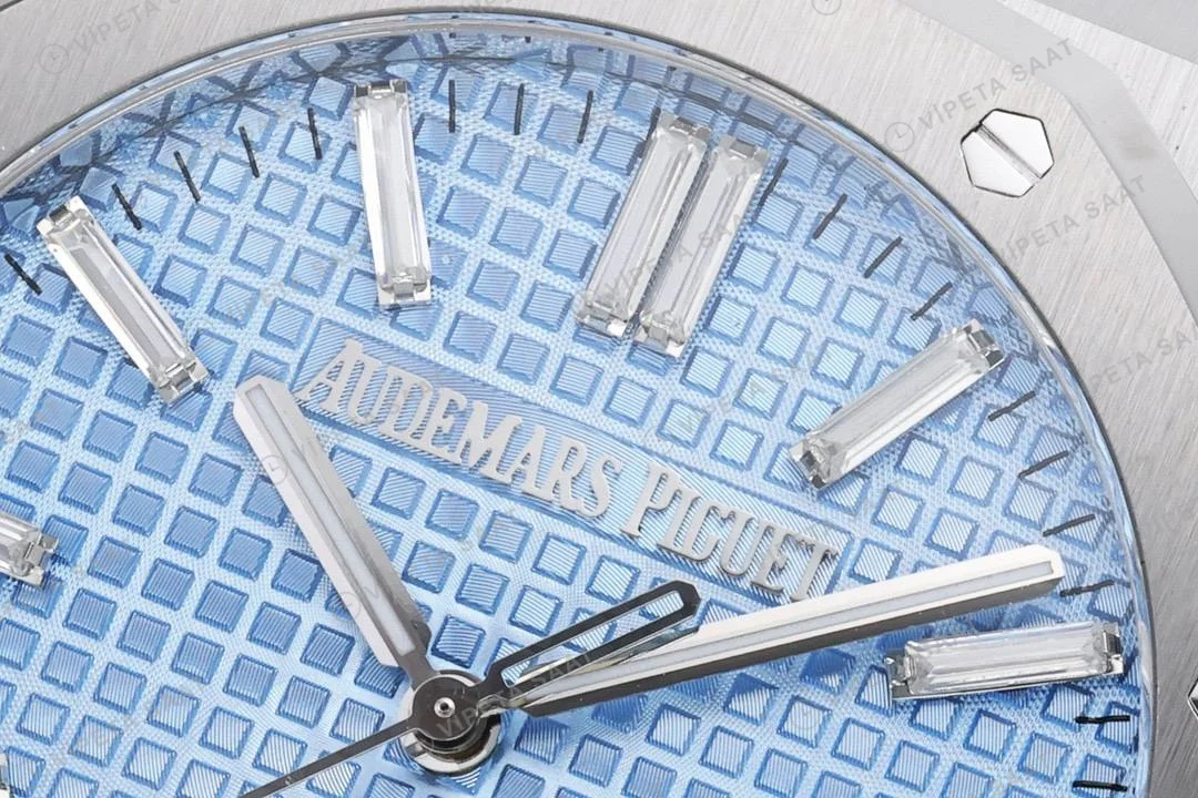 Audemars Piguet Royal Oak 41 Ice Blue 15510bc Super Clone ETA Saat detay 5