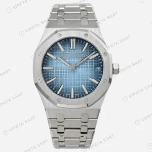 Audemars Piguet Royal Oak 41 Mavi Kadran 15510bc Super Clone ETA Saat detay 11
