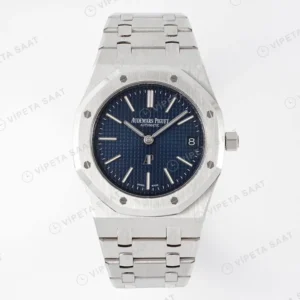 Audemars Piguet Royal Oak Jumbo Extra-Thin 16202 Mavi Kadran 39mm Super Clone ETA Saat karşıdan görünüm