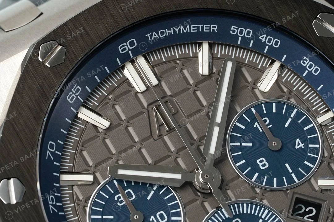 Audemars Piguet 26420 Royal Oak Offshore Gri Kadran 44mm Super Clone ETA Saat detay 7
