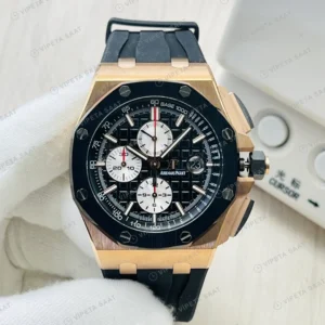 Audemars Piguet Royal Oak Offshore Kronograf Siyah Kadran Gold 42mm Super Clone ETA Eta Saat detay 8