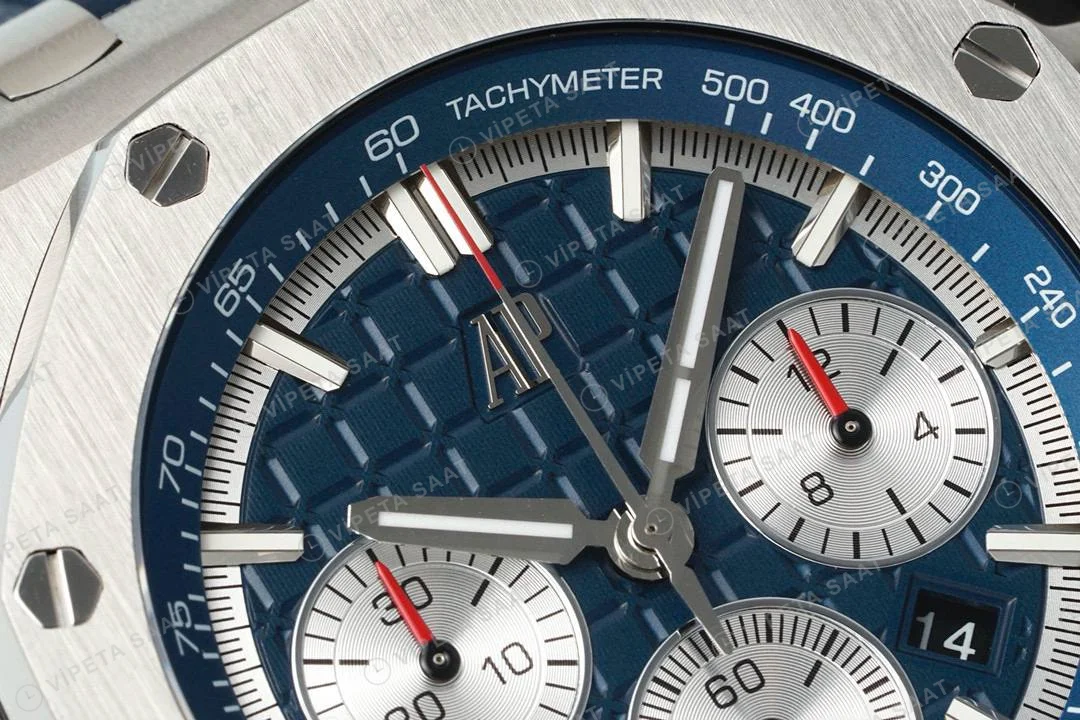 Audemars Piguet 26420 Royal Oak Offshore Mavi Kadran 44mm Super Clone ETA Saat detay 8