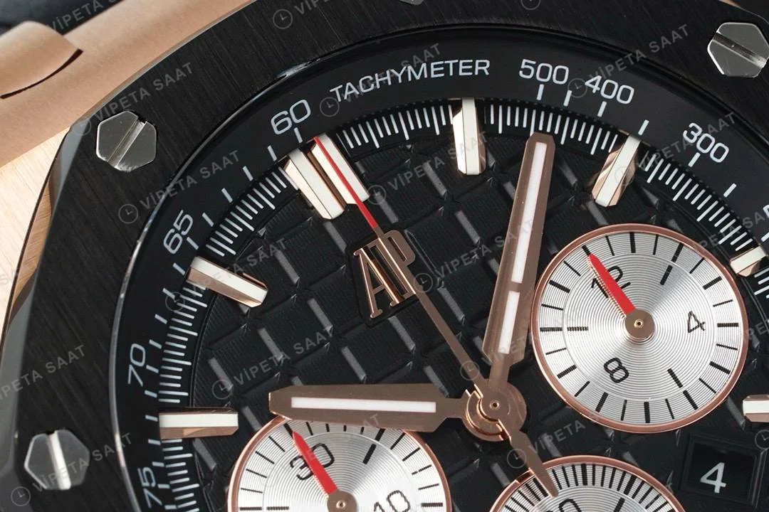 Audemars Piguet 26420 Royal Oak Offshore 44mm Rose Kasa Super Clone ETA Saat detay 4