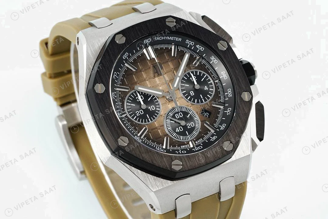 Audemars Piguet 26420 Royal Oak Offshore Selfwinding Chronograph 44mm Super Clone ETA Saat detay 6