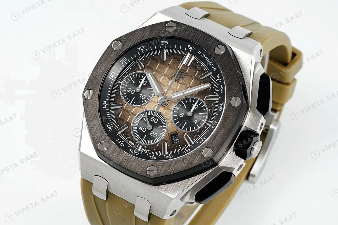Audemars Piguet 26420 Royal Oak Offshore Selfwinding Chronograph 44mm Super Clone ETA Saat detay 7