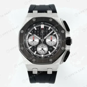 Audemars Piguet 26420 Royal Oak Offshore Siyah Kadran 44mm Super Clone ETA Saat karşıdan görünüm