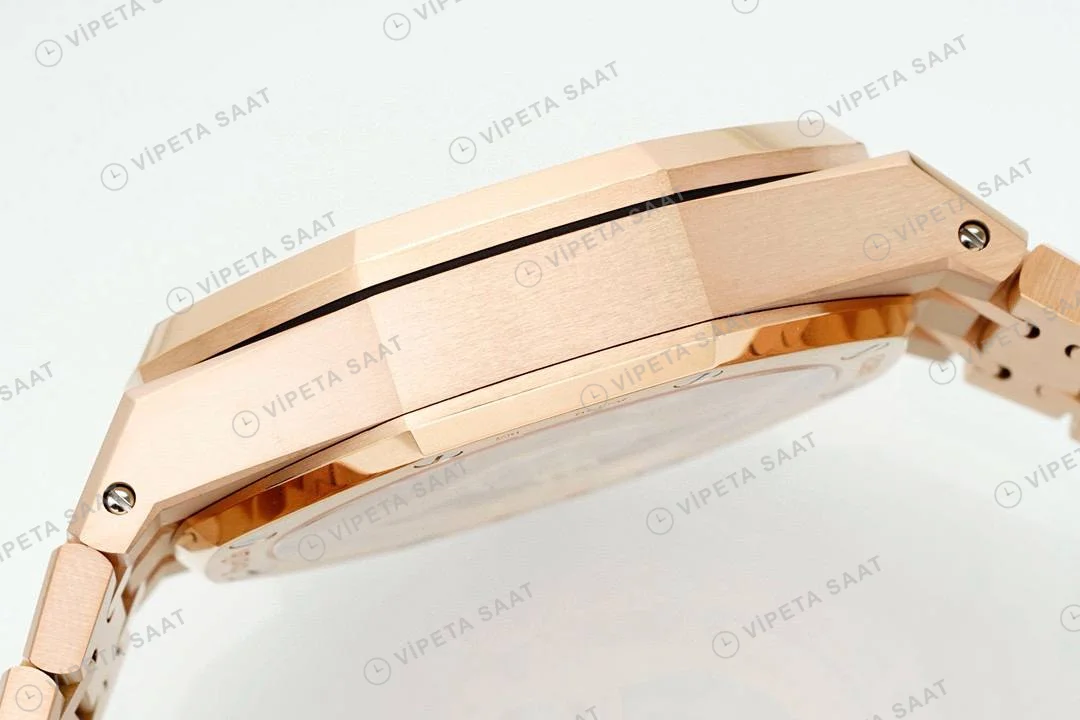 Audemars Piguet Royal Oak Rose 26239or Kahve Kadran Aps Factory 4401 Super Clone ETA Saat karşıdan görünüm