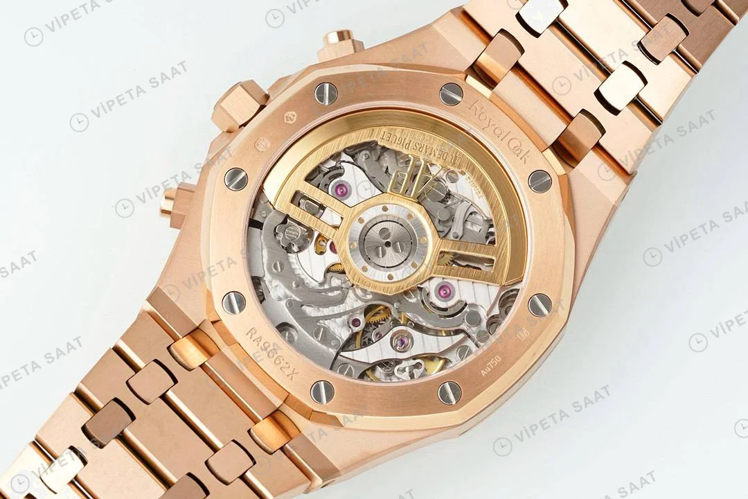 Audemars Piguet Royal Oak Rose 26320or Gümüş Kadran Aps Factory 4401 Super Clone ETA Saat detay 7