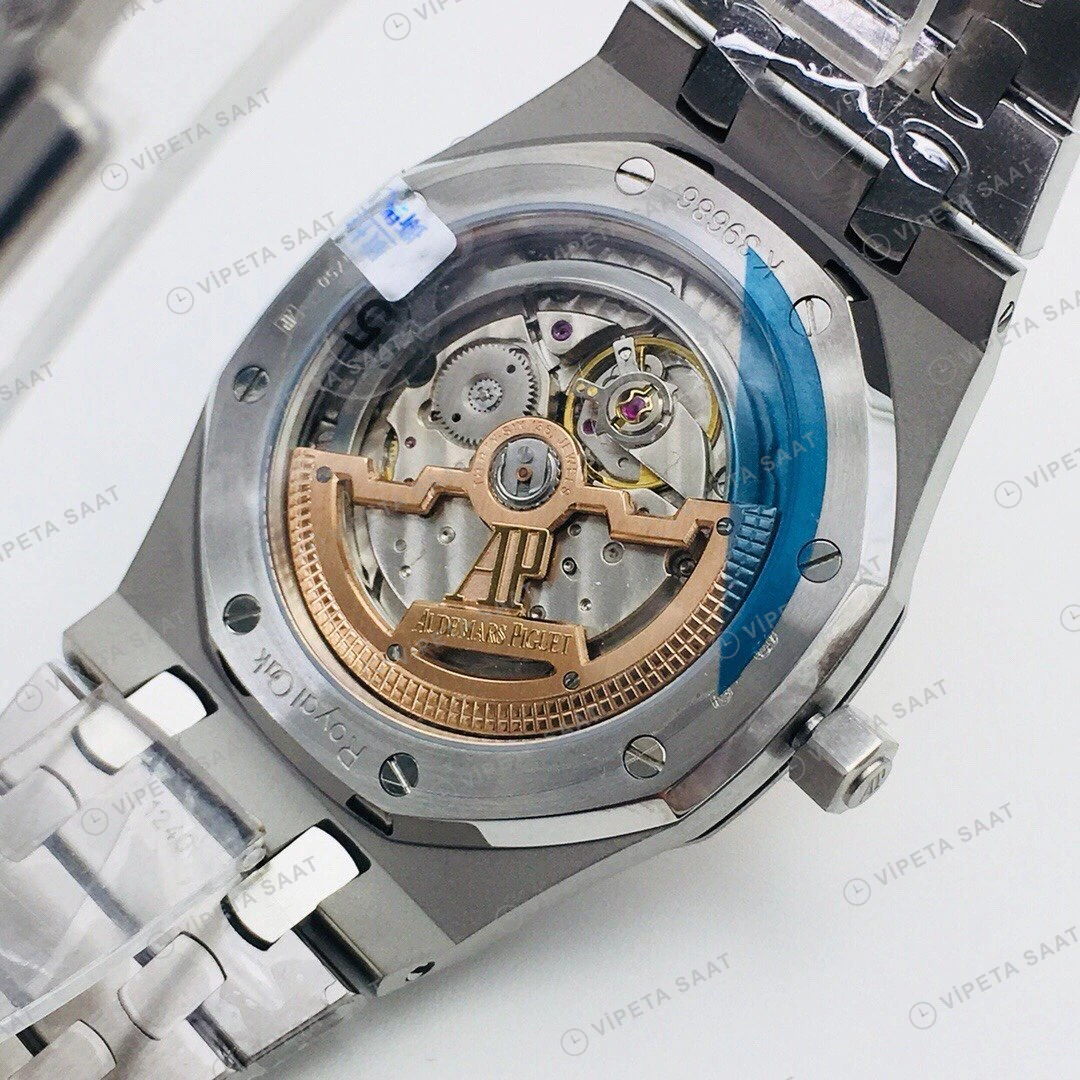 Audemars Piguet Royal Oak Sarı Kadran Çelik Super Clone ETA Eta Saat detay 4