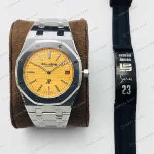Audemars Piguet Royal Oak Sarı Kadran Çelik Super Clone ETA Eta Saat detay 6