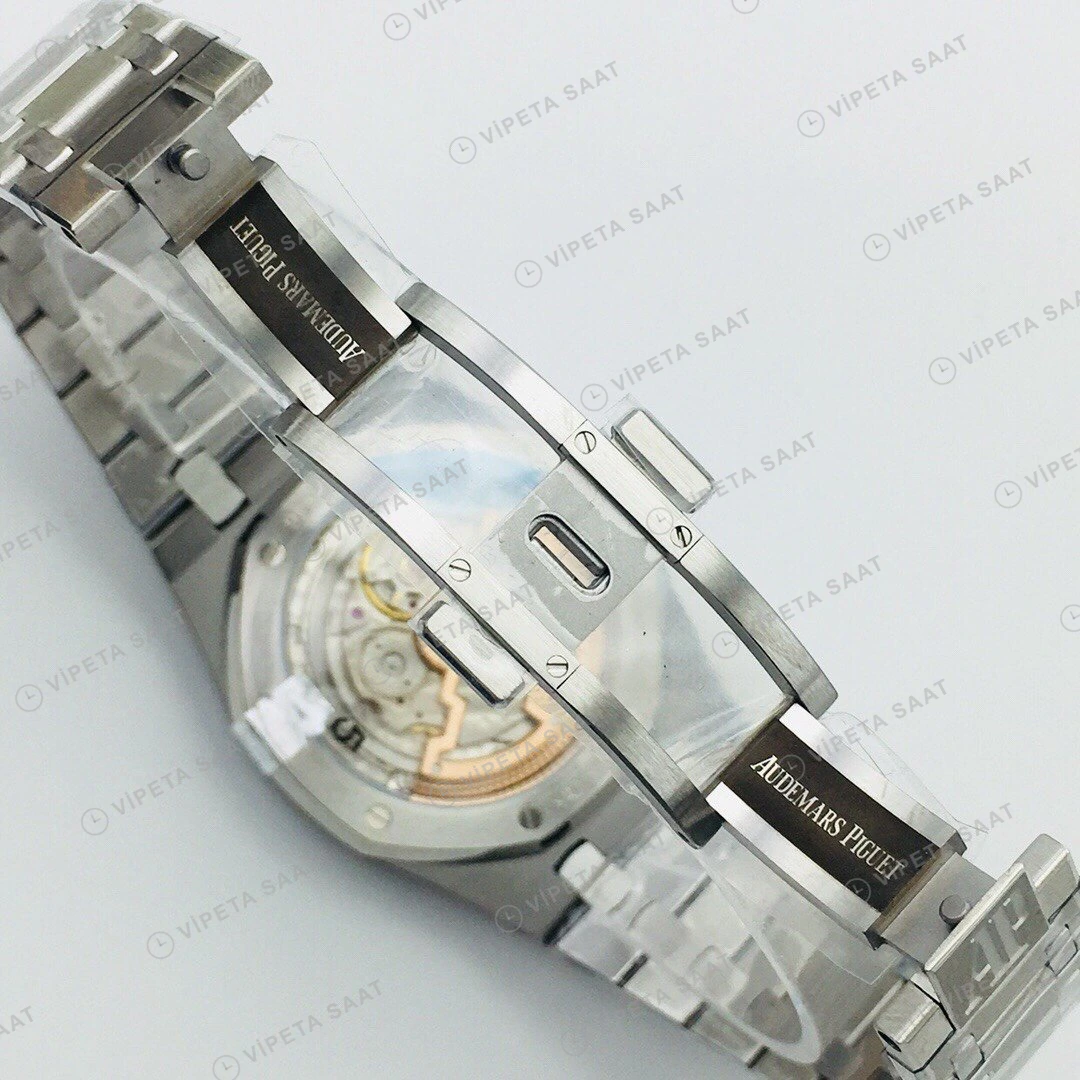 Audemars Piguet Royal Oak Sarı Kadran Çelik Super Clone ETA Eta Saat detay 8