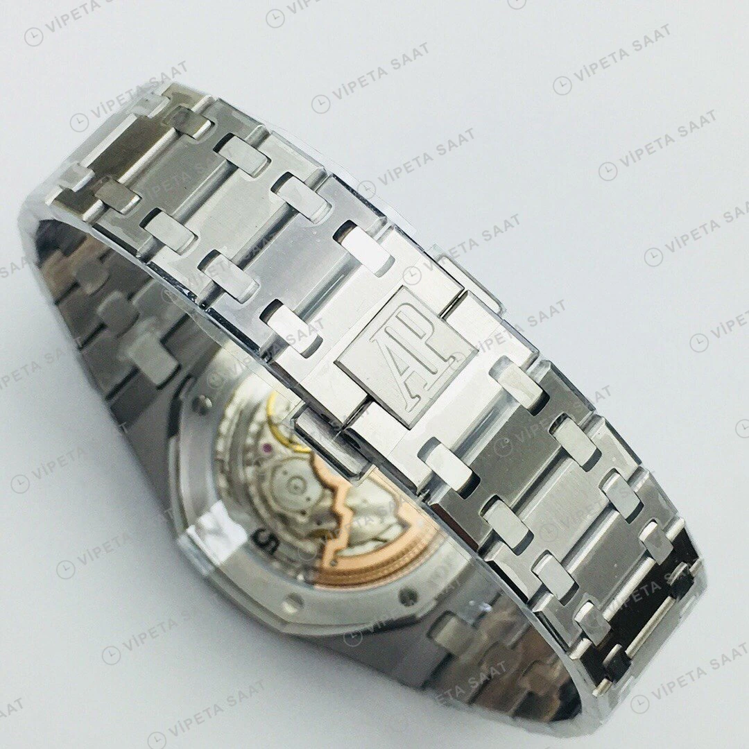 Audemars Piguet Royal Oak Sarı Kadran Çelik Super Clone ETA Eta Saat detay 9