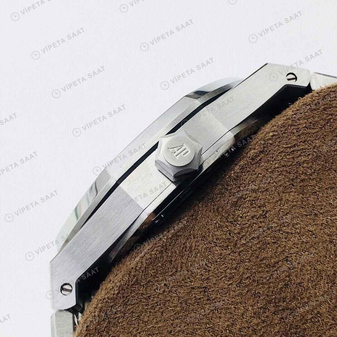 Audemars Piguet Royal Oak Tourbillon Mavi Kadran Çelik Super Clone ETA Eta Saat detay 7