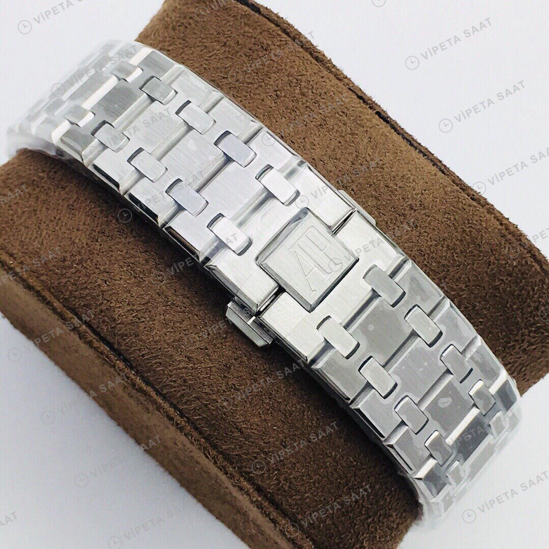 Audemars Piguet Royal Oak Tourbillon Mavi Kadran Çelik Super Clone ETA Eta Saat detay 8
