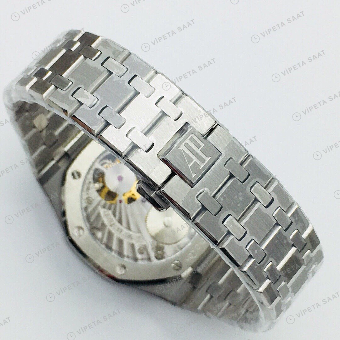 Audemars Piguet Royal Oak Tourbillon Mor Kadran Çelik 41mm Super Clone ETA Eta Saat detay 6
