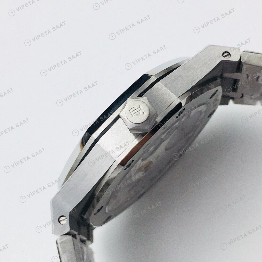 Audemars Piguet Royal Oak Tourbillon Mor Kadran Çelik 41mm Super Clone ETA Eta Saat detay 8