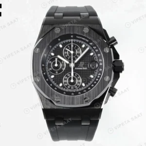 Audemars Piguet Royal Offshore Chronograph 44 Black Super Clone ETA Saat karşıdan görünüm