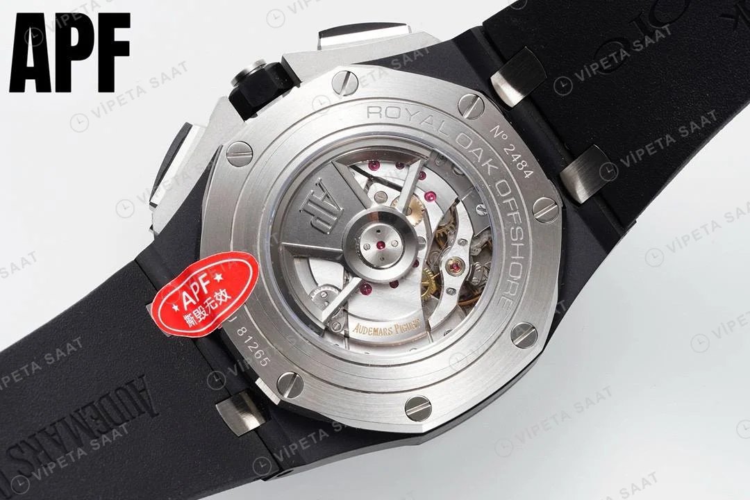Audemars Piguet Royal Offshore Chronograph 44 Black Super Clone ETA Saat detay 7