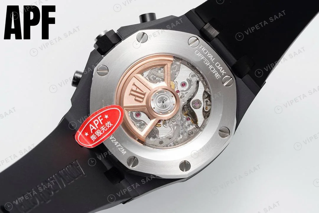 Audemars Piguet Royal Offshore Chronograph 44 Black Super Clone ETA Saat detay 9