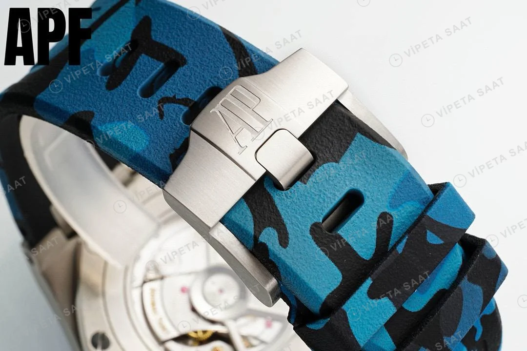 Audemars Piguet Royal Offshore Chronograph 44 Blue Super Clone ETA Saat detay 7