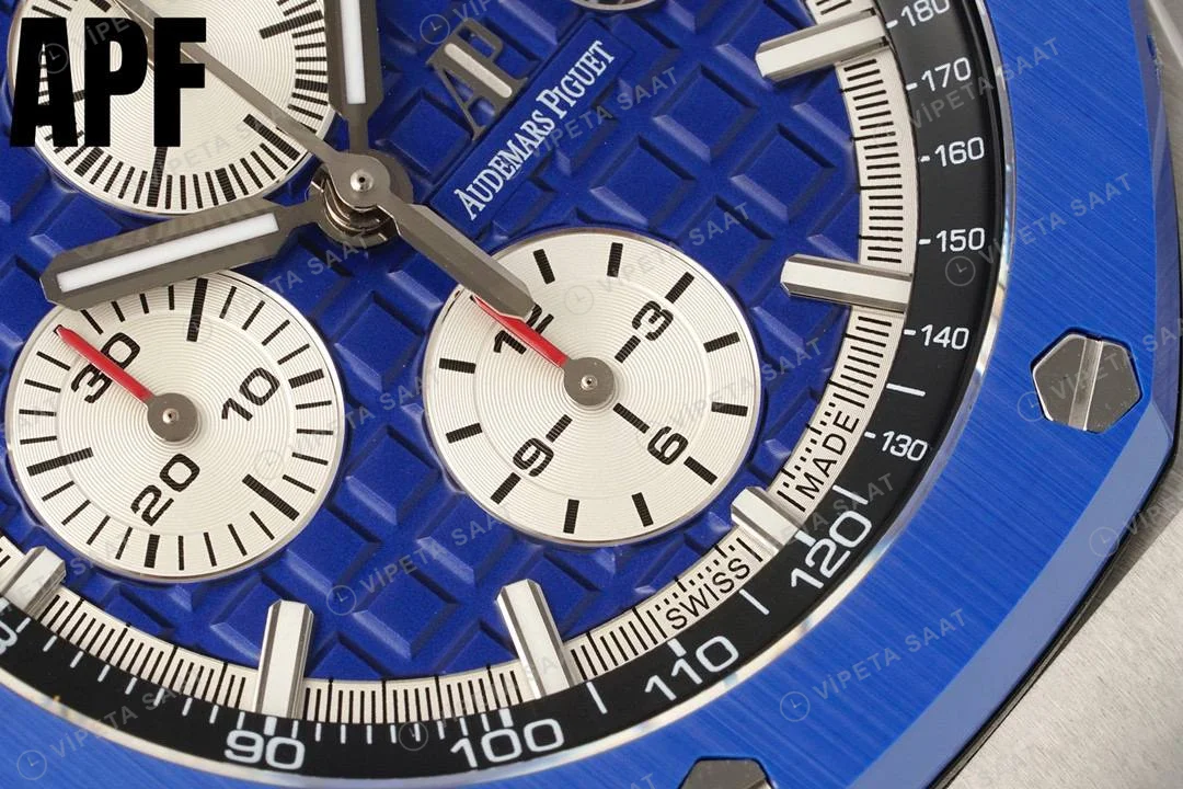 Audemars Piguet Royal Offshore Chronograph 44 Blue Super Clone ETA Saat detay 8