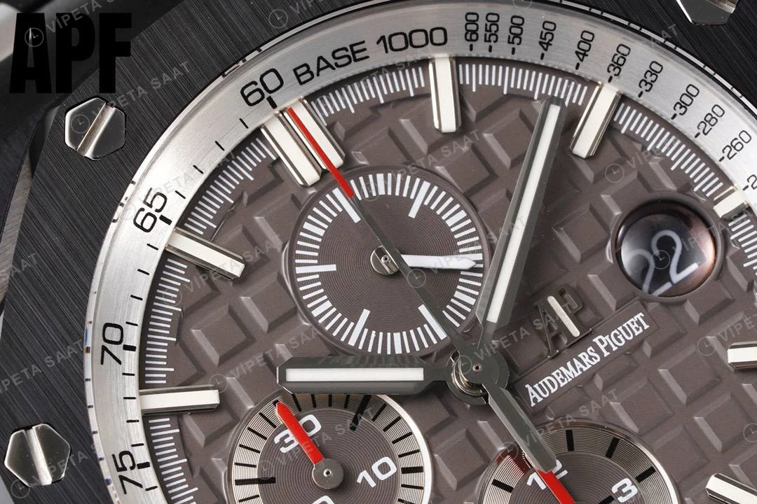 Audemars Piguet Royal Offshore Chronograph Germany Edition Black Super Clone ETA Saat detay 5