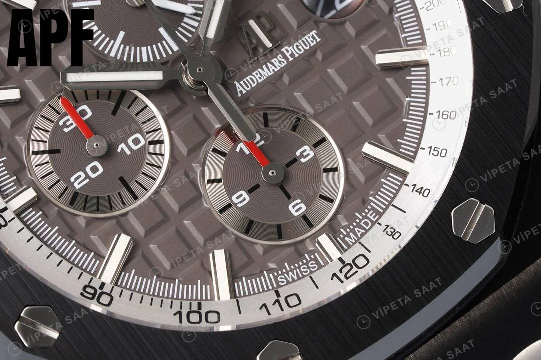 Audemars Piguet Royal Offshore Chronograph Germany Edition Black Super Clone ETA Saat detay 6