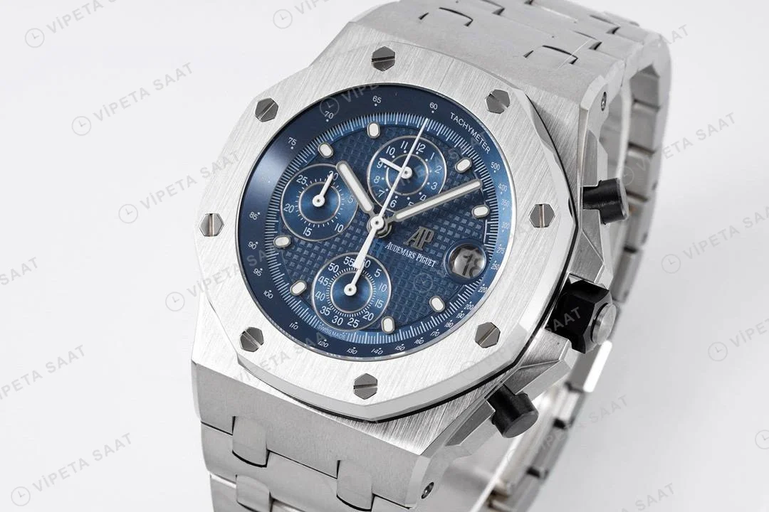 Audemars Piguet Royal Silver Chronograph 44mm ETA Saat detay 6