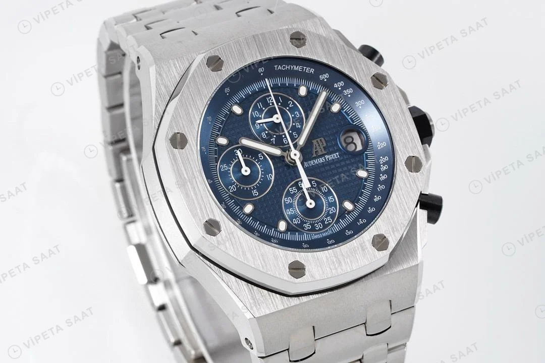 Audemars Piguet Royal Silver Chronograph 44mm ETA Saat detay 8
