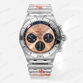Breitling Chronomat B01 42 Bakır Kadran Çelik AB0134101K1A1 Super Clone ETA Saat karşıdan görünüm